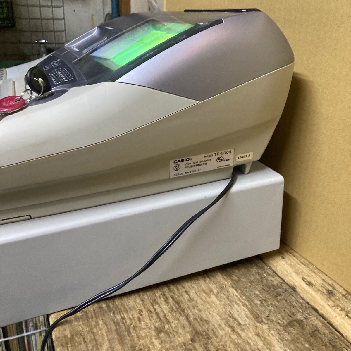 CASIO/カシオ TK-5000 電子レジスター 初期化済 メモリー付き CASIO/カシオ TK-5000 電子レジスター 初期化済 メモリー付き