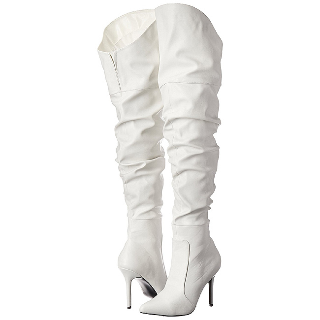 Pleaser pulley The -CLASSIQUE-3011 CLAS3011/WPU US-12 white long boots 