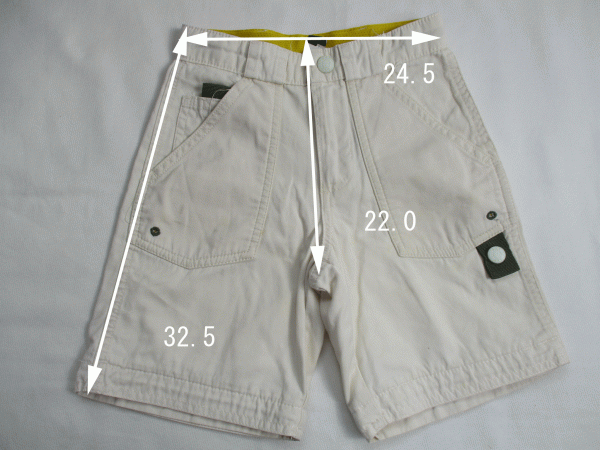 BF692【baby Gap?ギャップ】調(diào)節(jié)有　ロゴワッペン　ハーフパンツ　訳有　男児　淡茶　3years　(100?)