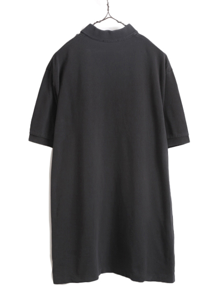 ビックポニー ポロ ラルフローレン 鹿の子 半袖 ポロシャツ メンズ XL / 古着 半袖シャツ ワンポイント コットン ブラック 大きいサイズ 黒_画像6