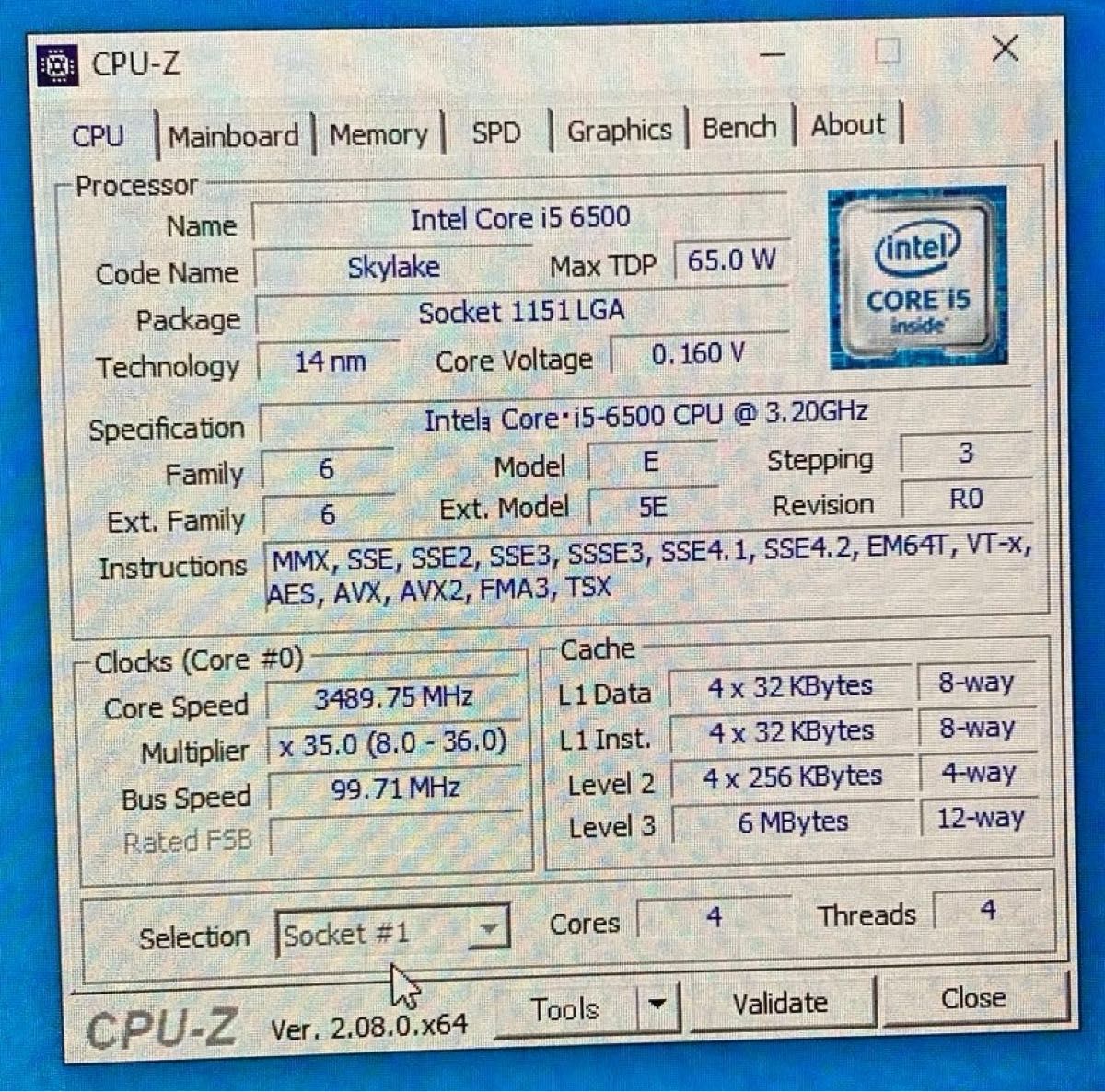 Intel Core i5-6500 3.2 GHz