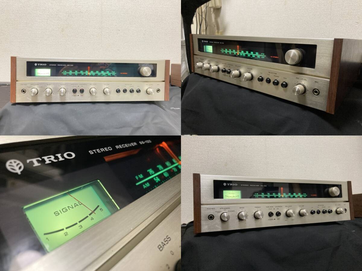 動作OK★TRIO SS-100（1973年）★トリオ　木目調レシーバー・メインアンプ・AM/FMラジオチューナー★KENWOOD　日本製★