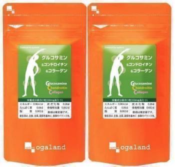 グルコサミン＆コンドロイチン＆コラーゲン　約６ヵ月分(270粒×2袋)　　オーガランド　　　送料無_画像1