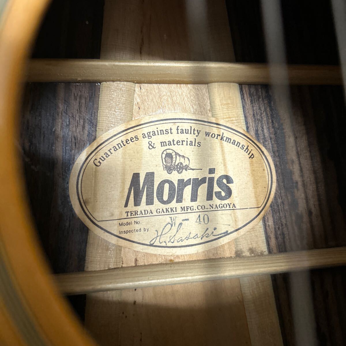 【中古品】Morris モーリス W-40 アコースティックギター _画像3