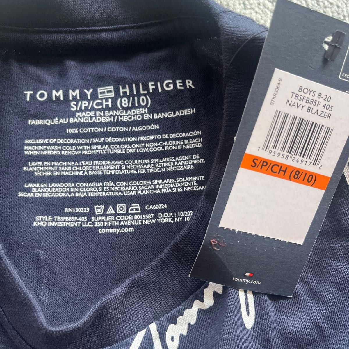 新品　TOMY HILFIGER  T サイズS/P/CH（8-10）