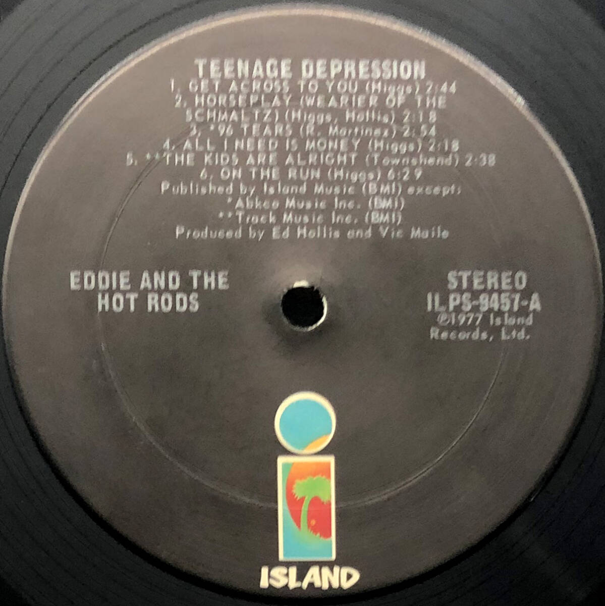 ★US ORIG LP★EDDIE AND THE HOT RODS/Teenage Depression 1977年 初回黒ラベル 高音圧 UK PUNK～PUB ROCK大名盤 傑作1st 米国独自編集盤_画像3