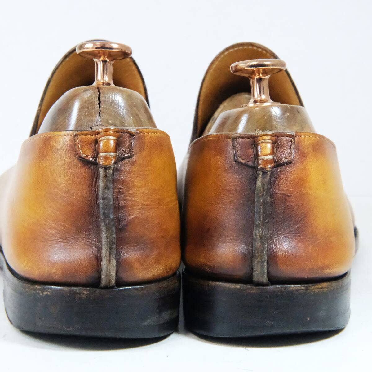【美品】F.lli Giacometti フラテッリ ジャコメッティ 41.5(26.5cm相当) スリッポン ブラウン 茶 ローファー ビジネス シューズ 革靴_画像6
