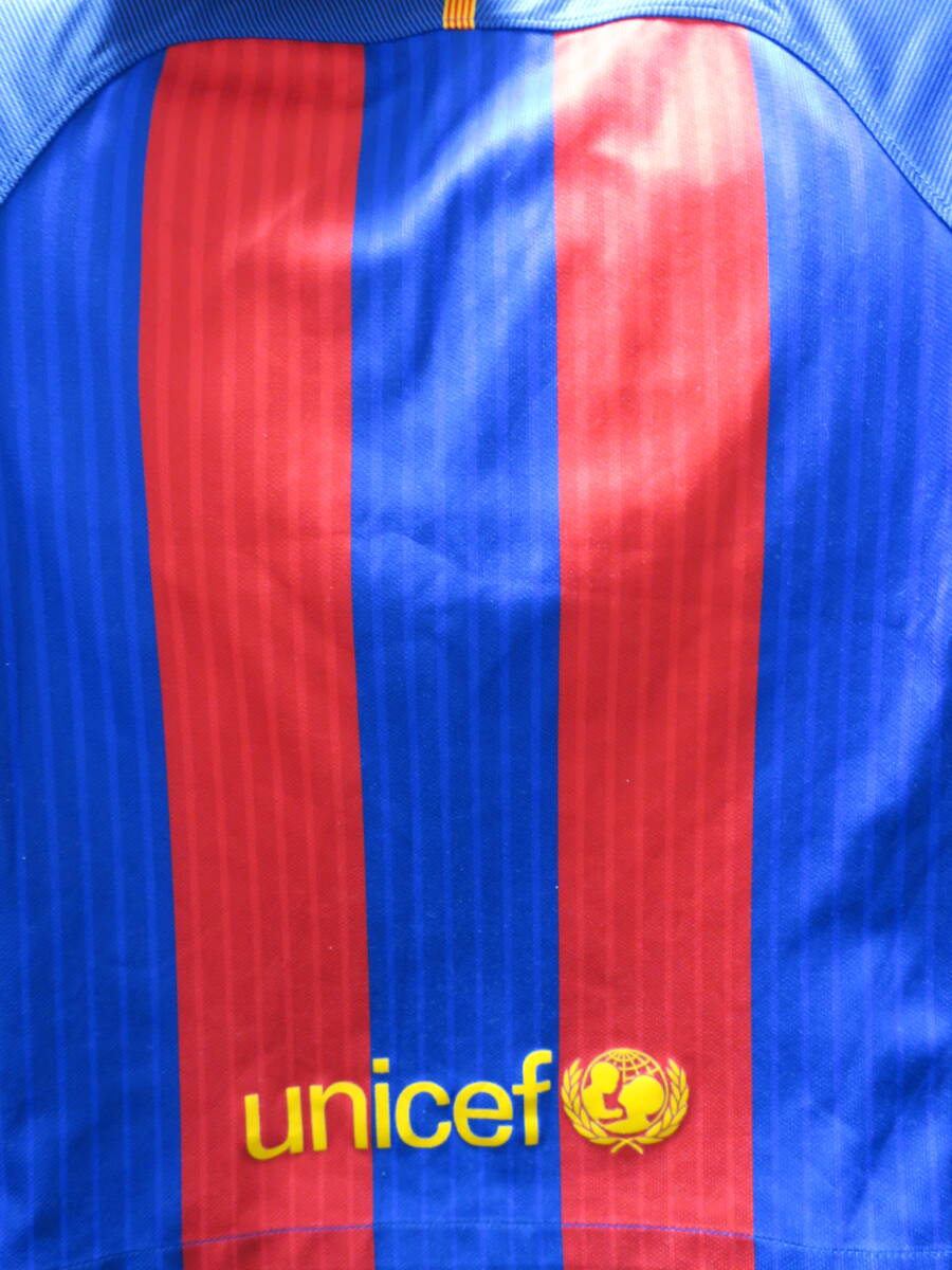 バルセロナ 16-17 ホーム ユニフォーム ジュニアXS 130cm ナイキ NIKE Barcelona サッカー シャツ ジュニア キッズ_画像9