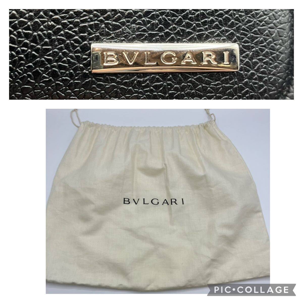 【近年モデル/極美品】1円 BVLGARI ブルガリ ショルダーバッグ サコッシュ ボディ クロス ロゴ レザー 本革 メンズ ビジネス ブラック 黒_画像10