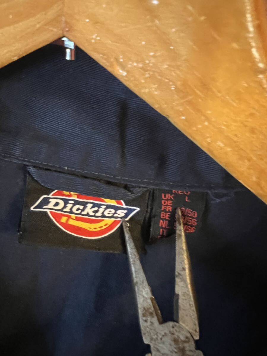 つなぎ ツナギ エンジニア メカニック オールインワン ディッキーズ dickies 紺系 サイズL アウトドア　ユーロ古着　1円スタート_画像2