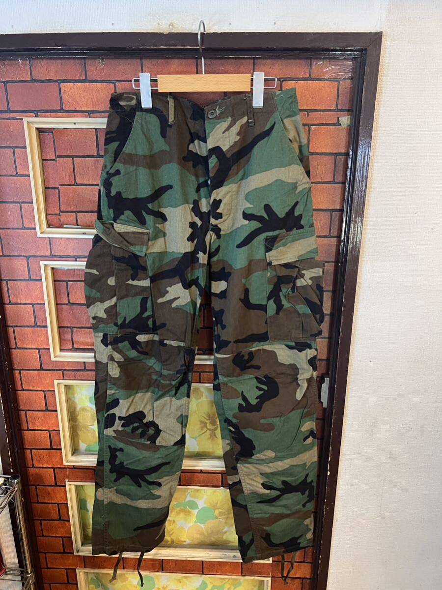  cargo pants outdoor wood Land military pants camouflage camouflage size S about black thing field America old clothes pala Shute 