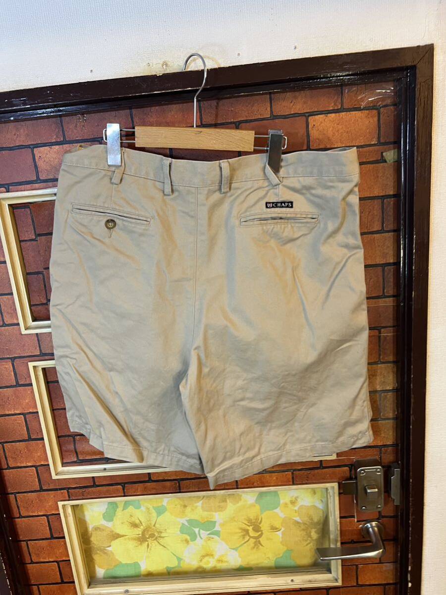 ショートパンツ 短パン ハーフパンツ アウトドア chaps チャップス　ツータック　38インチ アメリカ古着　ビックサイズ_画像3