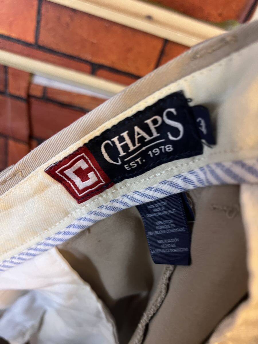 ショートパンツ 短パン ハーフパンツ アウトドア chaps チャップス　ツータック　38インチ アメリカ古着　ビックサイズ_画像4