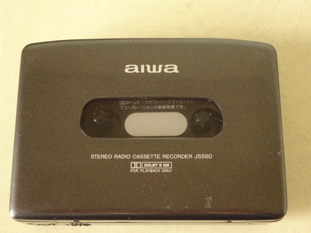 AIWA HS-JS560 ポータブルラジオカセットレコーダー ラジオ受信確認済 送料185円～_画像2