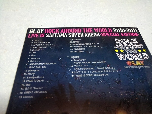 ●　GLAY グレイ　Blu-ray　【　ROCK AROUND THE WORLD 2010-2011　♪盤面美品　】　_画像3