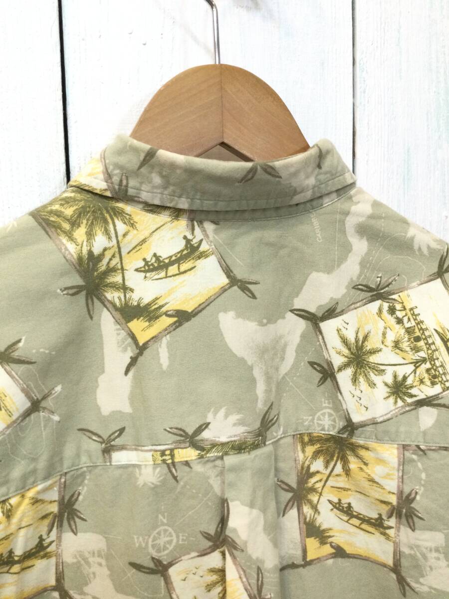 Puritan アロハシャツ ハワイアン コットン半袖シャツ 柄シャツ メンズM 良品少汚れ_画像8