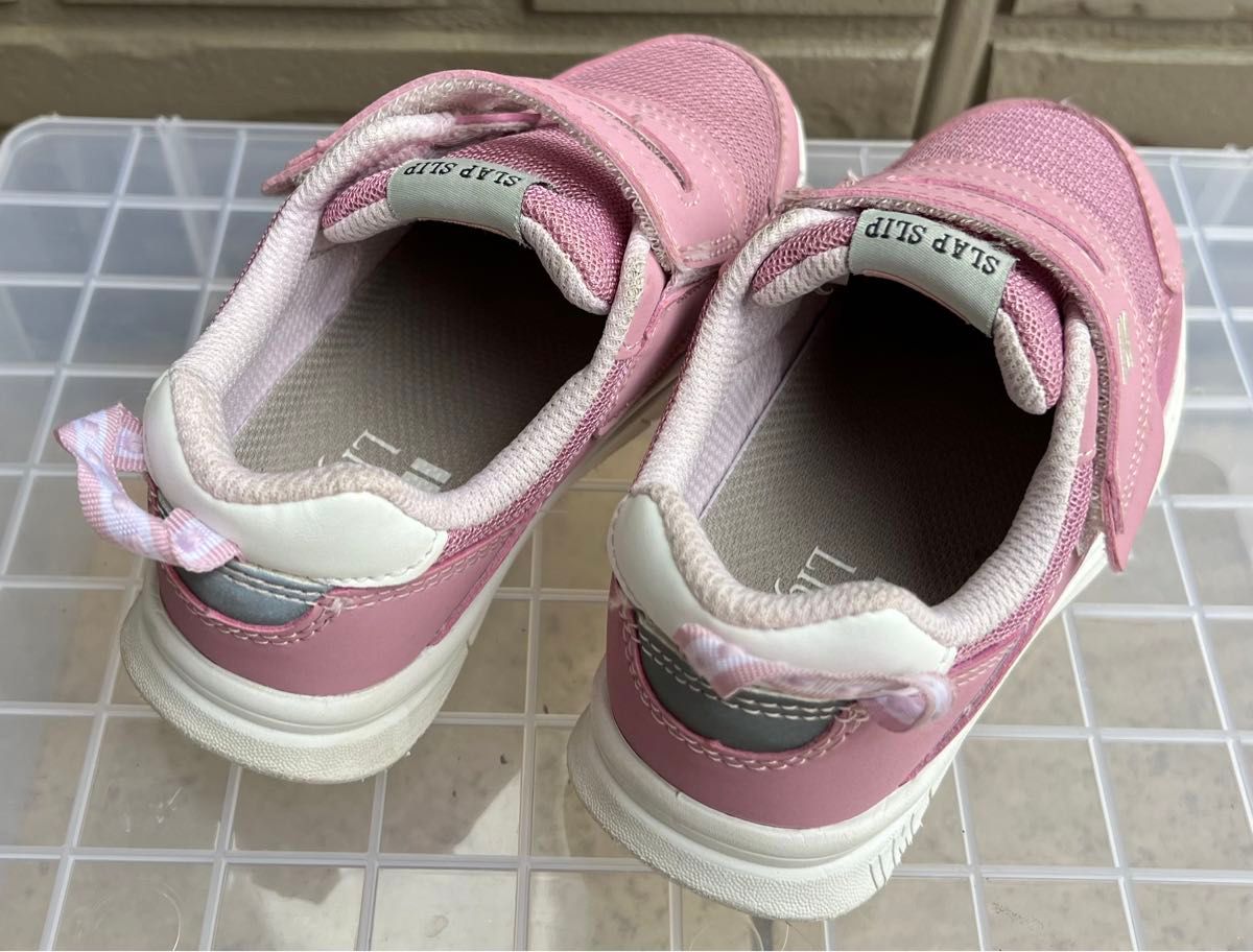 SLAP SLIP IFMEイフミー  コラボ キッズ シューズ スニーカー ピンク 女の子 運動靴 ジュニア 18.0cm