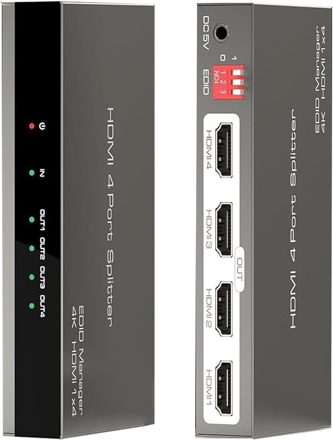 【未使用】4K HDMI 4出力 分配器 4画面 スプリッター HDMI 同時出力 1入力4出力 Switch 