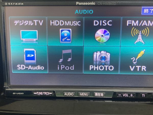501 パナソニック HDD ナビ CN-HW860D    DVD CD フルセグ TV SD ipod VTR  2014年地図の画像4