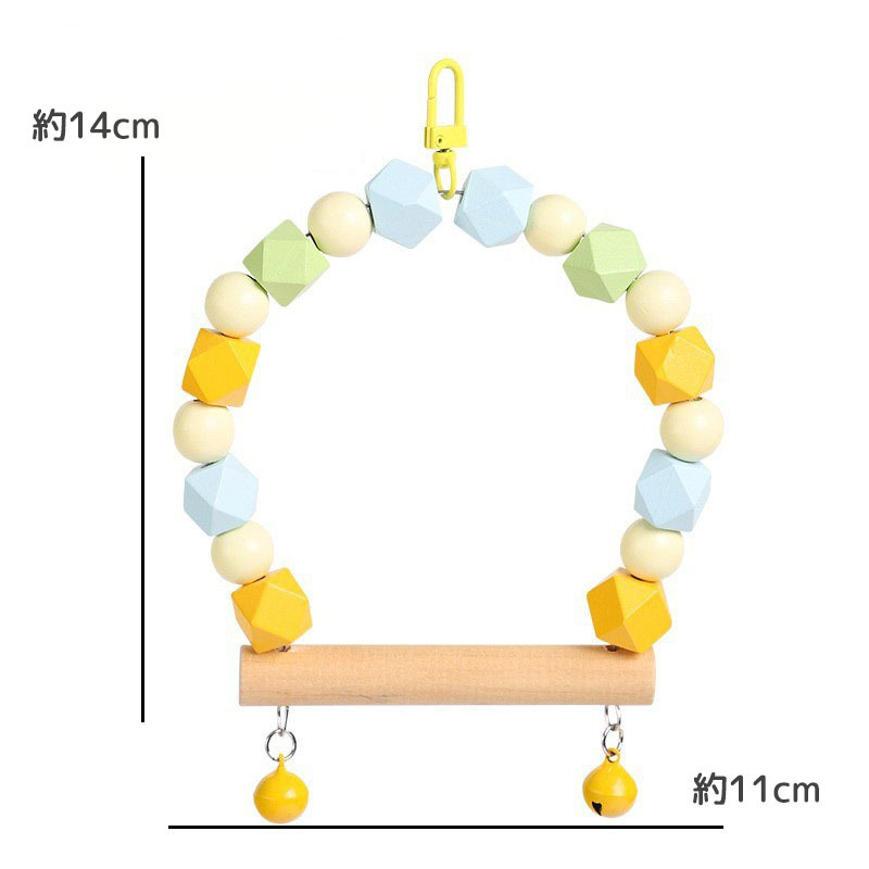 鳥用おもちゃ 鳥用品 止まり木 はしご ブランコ 階段 鳥かご アスレチック 遊び道具 バードトイ 木製 吊り下げ 小動物 インコ オウム 文鳥_画像10