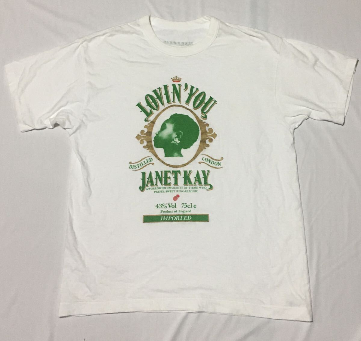 JANET KAY LOVIN YOU プロモーション Tシャツ　SONY PROMO デッドストック 未使用 ジャネットケイ REGGAE レゲエ LOVERS ラバーズ レコード_画像1