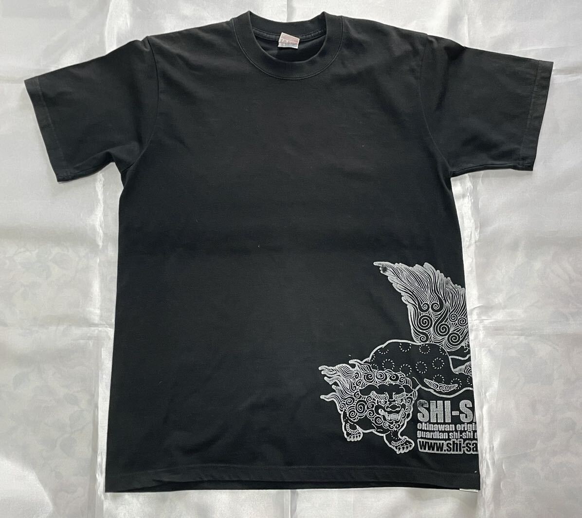TG-ERA・シーザー柄・半袖黒Tシャツ・メンズLサイズ・和柄・プリント　半袖 Tシャツ 黒　シーザー_画像1