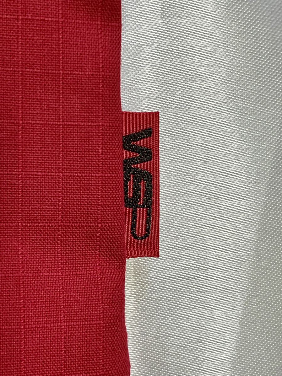 WSD・コットンボーリングシャツ・赤・オシャレなストライプ・メンズLサイズ・日本被服工業組合連合会 半袖 ボウリングシャツの画像7