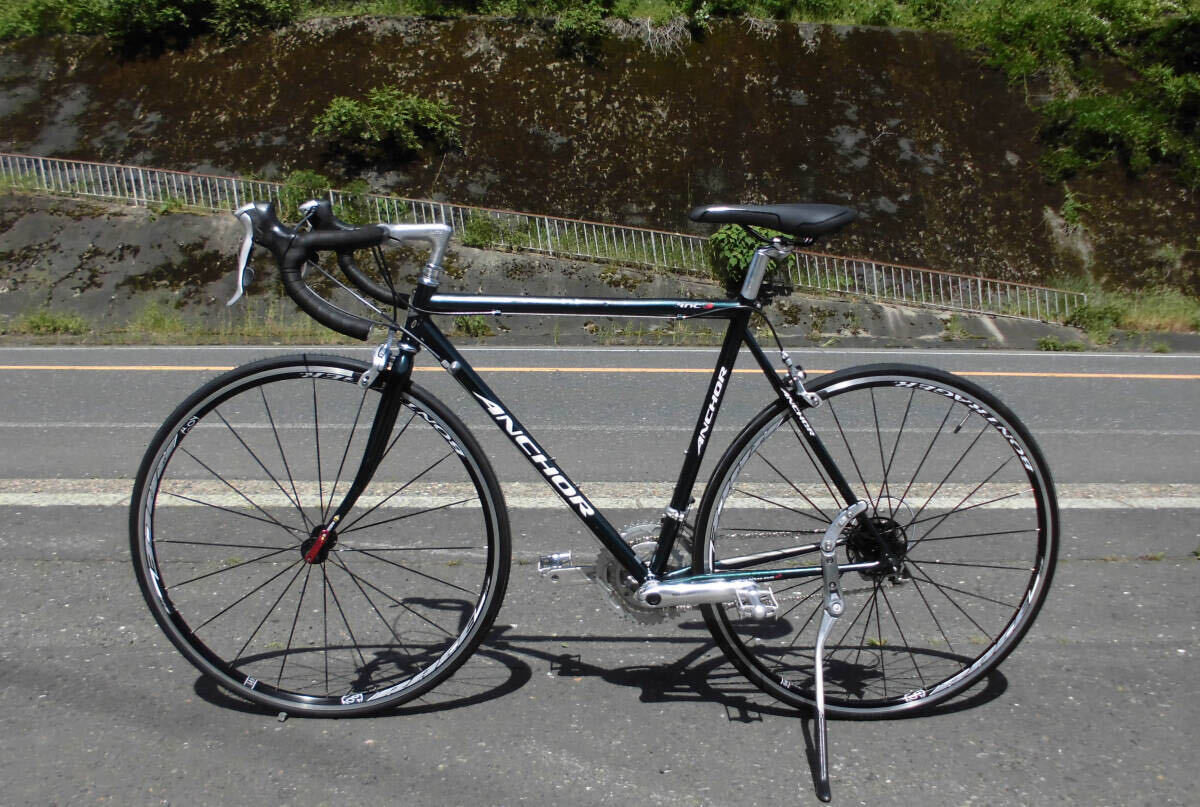 1円～ブリヂストン BRIDGESTONE ロードバイク ANCHOR RNC3 SHIMANO 18速 タイヤ新しい 緑色 5442_画像2