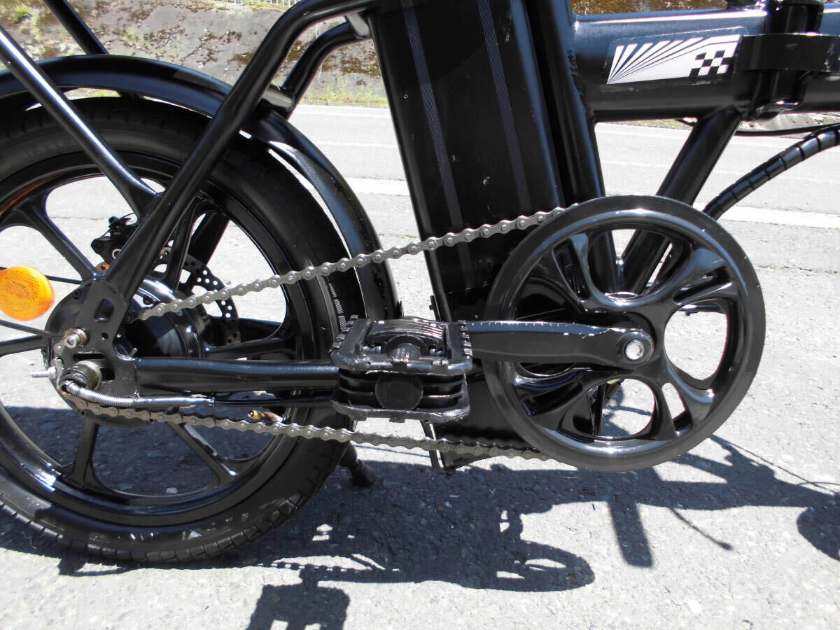 1円～SUNPIE ディスク式 折り畳み電動自転車 36V 16インチ 黒色 動作確認済 5369の画像8