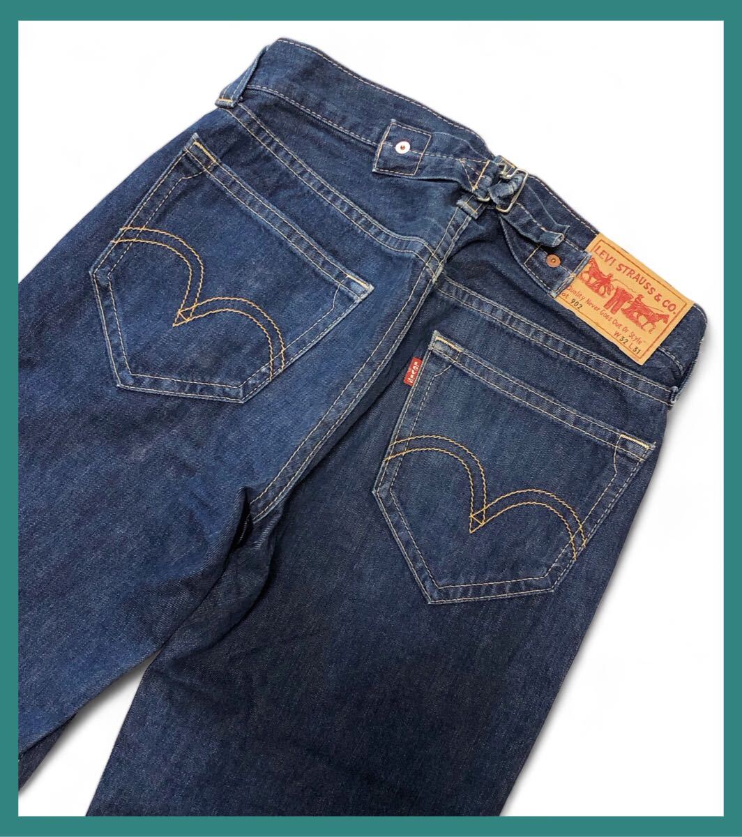 1129◆Levi's リーバイス◆902-10 TYPE-1 シンチバック 濃紺 デニム ジーンズ W32L31_画像1