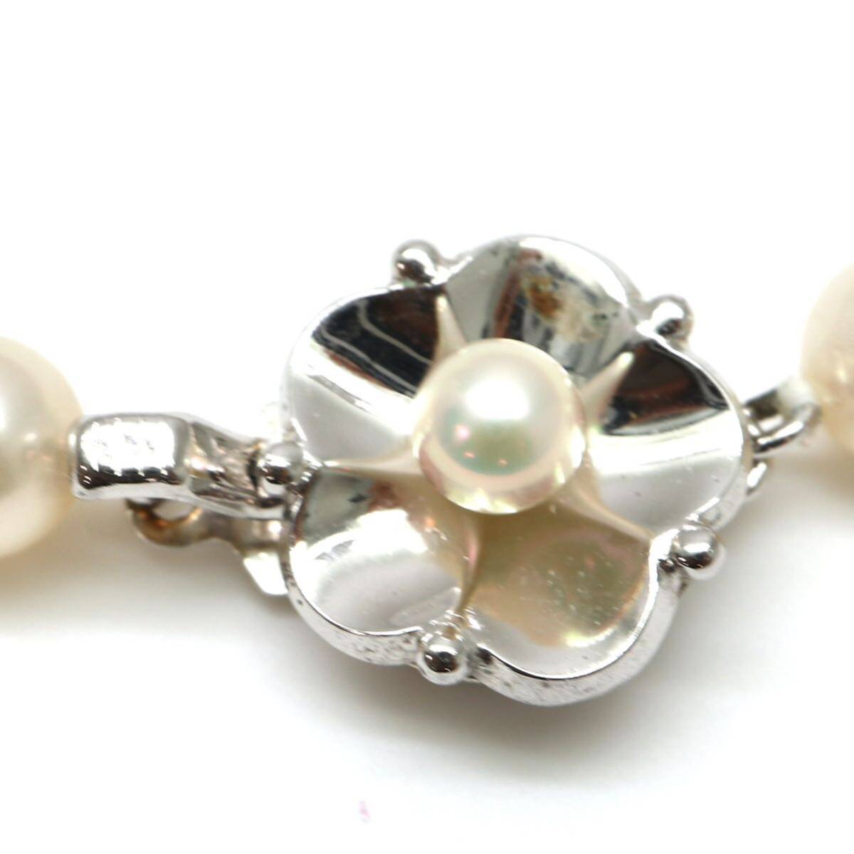 ◆アコヤ本真珠ネックレス/ 4 ◆M 約28.9g 約42.5cm 6.5-7.0mm珠 pearl パール jewelry necklace ジュエリー DC0/DF5の画像6
