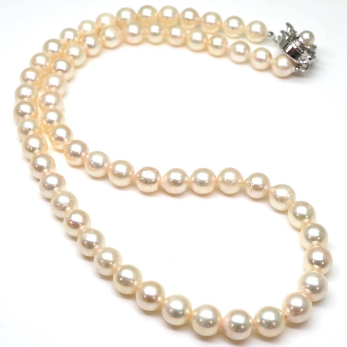 ◆アコヤ本真珠ネックレス/ 10 ◆M 約29.6g 約43.0cm 6.5-7.0mm珠 pearl パール jewelry necklace ジュエリー DC0/DC0_画像8
