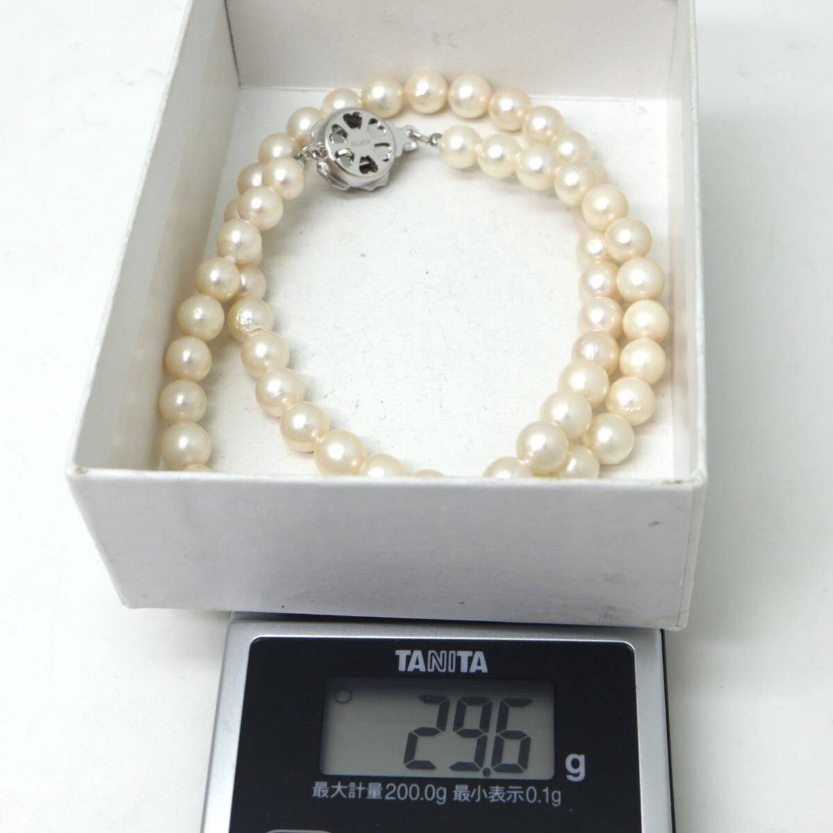 ◆アコヤ本真珠ネックレス/ 10 ◆M 約29.6g 約43.0cm 6.5-7.0mm珠 pearl パール jewelry necklace ジュエリー DC0/DC0_画像9