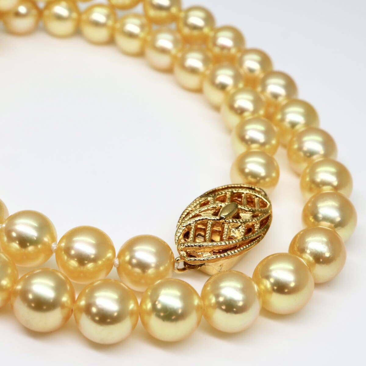 ◆アコヤ本真珠ネックレス/ 0 ◆M 約37.6g 約42.0cm 7.5mm珠 pearl パール jewelry necklace ジュエリー DA5/EA0の画像5