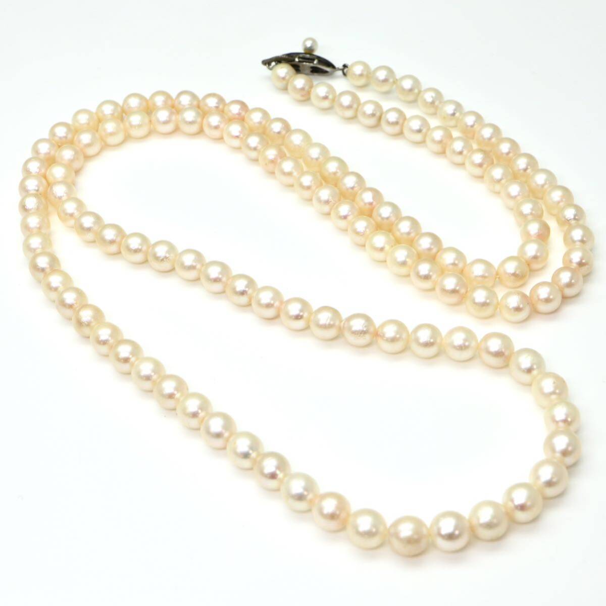 ◆アコヤ本真珠ロングネックレス/ 15 ◆M 約44.1g 約79.5cm 6.0-6.5mm珠 pearl パール jewelry necklace ジュエリー CH0/CH0の画像8