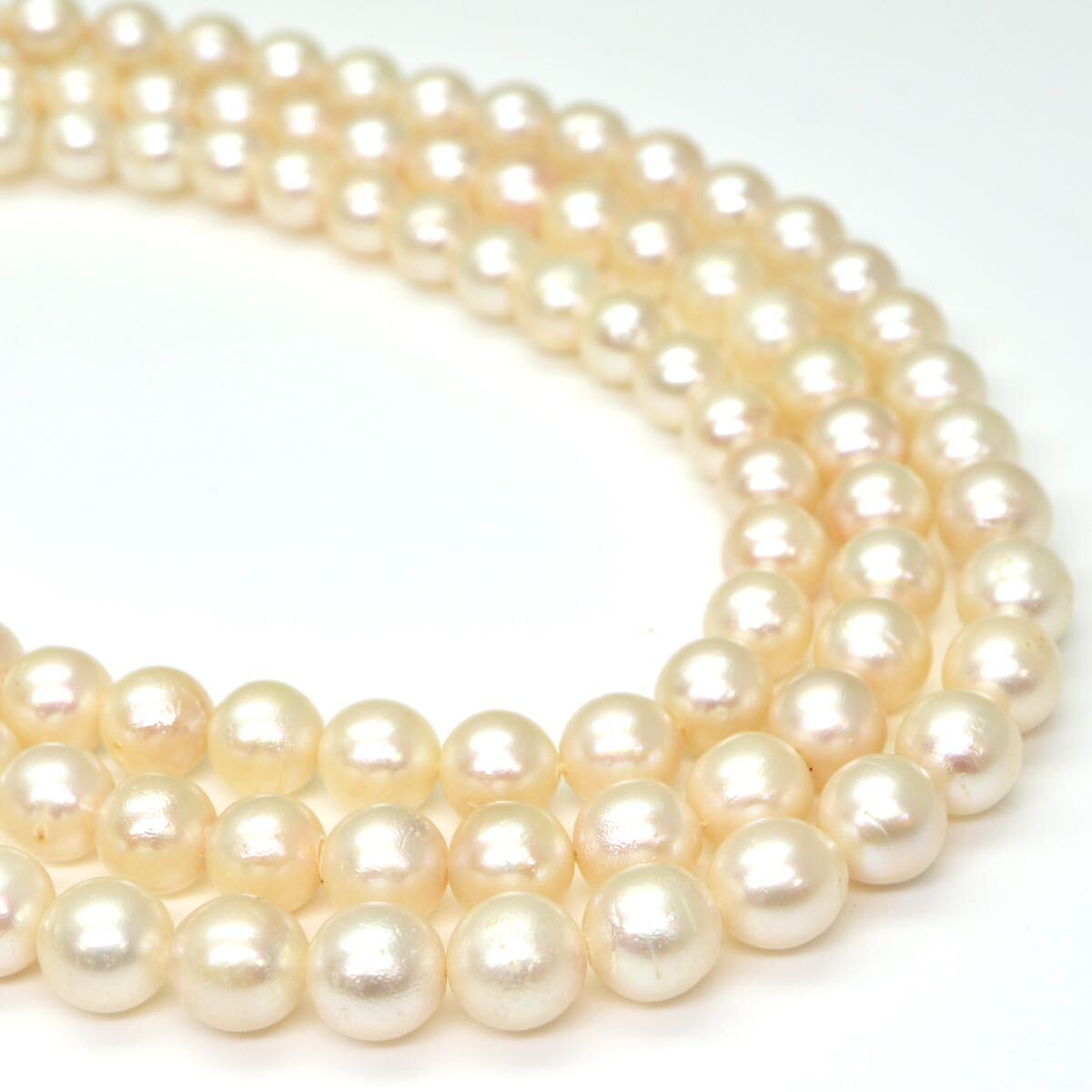 ◆アコヤ本真珠ロングネックレス/ 15 ◆M 約44.1g 約79.5cm 6.0-6.5mm珠 pearl パール jewelry necklace ジュエリー CH0/CH0の画像5