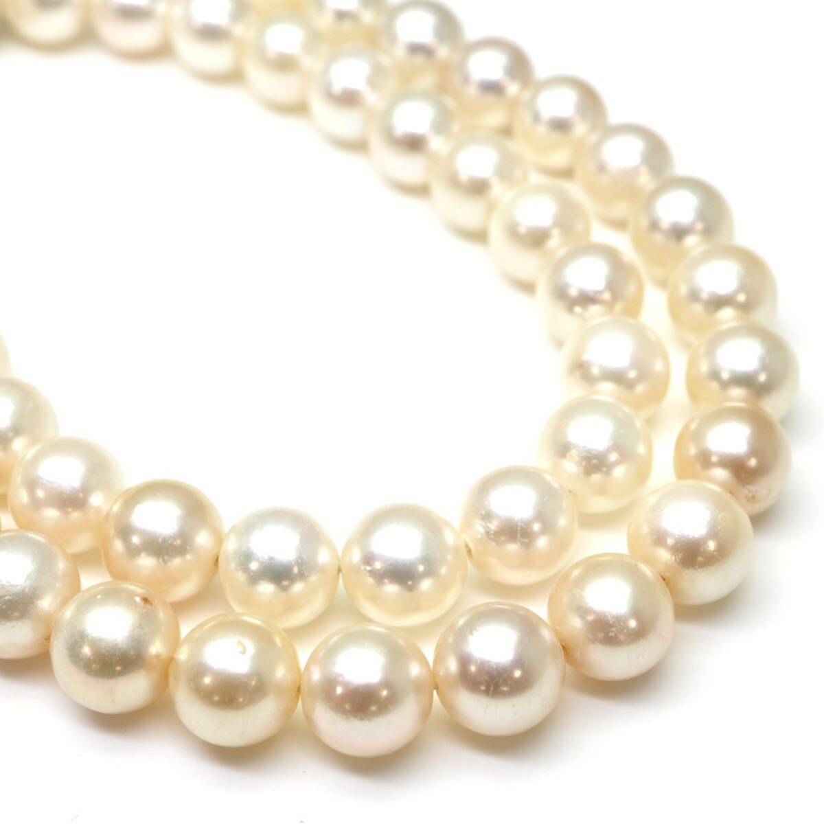 ◆アコヤ本真珠ネックレス/ 18 ◆M 約37.0g 約42.0cm 7.5mm珠 pearl パール jewelry necklace ジュエリー CG4/CG4の画像5