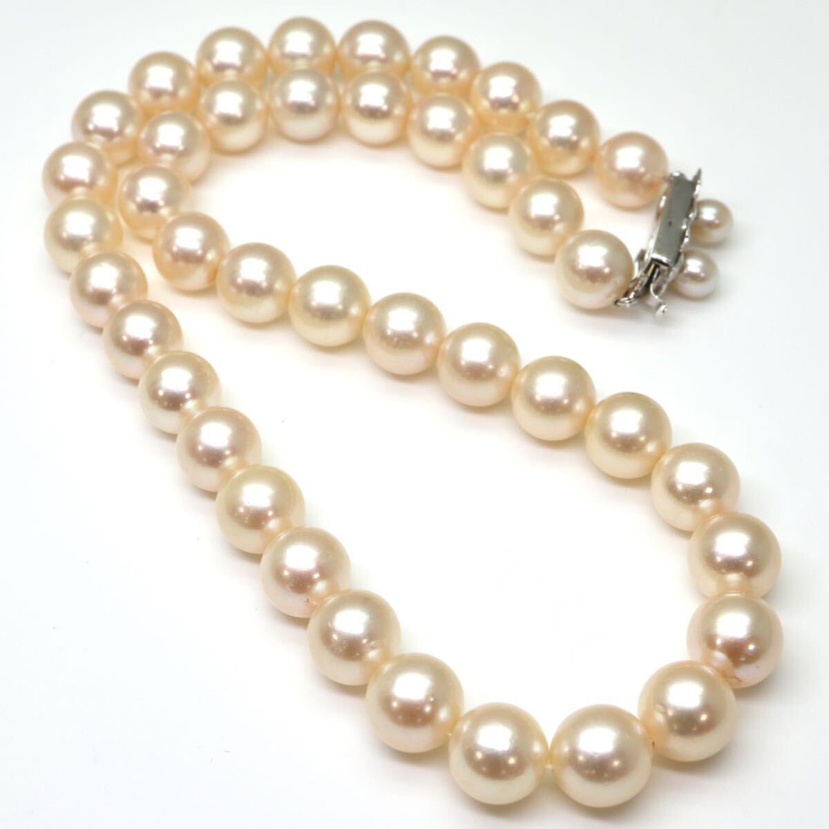 ◆K14 アコヤ本真珠ネックレス/ 13 ◆M 約40.1g 約38.0cm 8.0-8.5mm珠 pearl パール jewelry necklace ジュエリー CH1/CH1の画像8