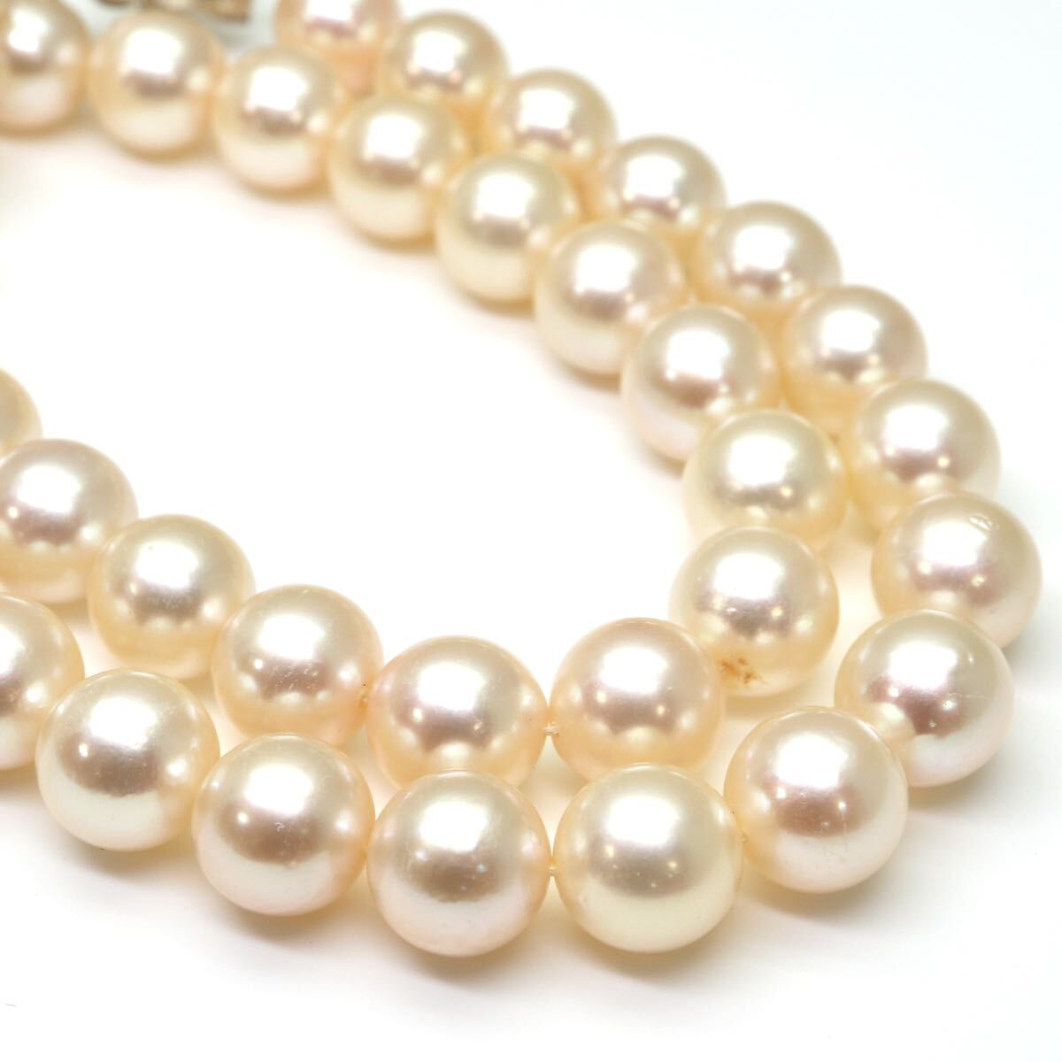 ◆K14 アコヤ本真珠ネックレス/ 13 ◆M 約40.1g 約38.0cm 8.0-8.5mm珠 pearl パール jewelry necklace ジュエリー CH1/CH1の画像5