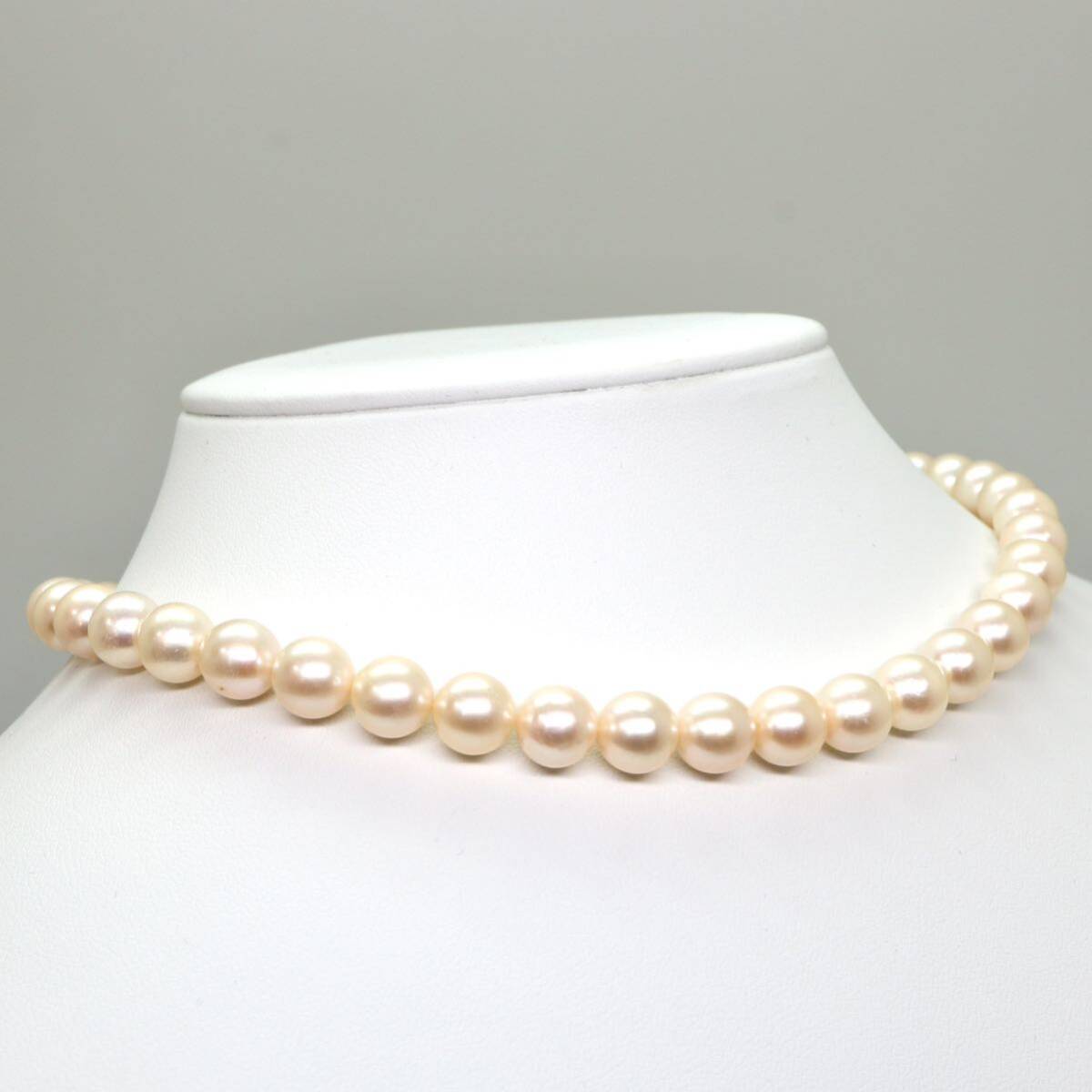 ◆K14 アコヤ本真珠ネックレス/ 13 ◆M 約40.1g 約38.0cm 8.0-8.5mm珠 pearl パール jewelry necklace ジュエリー CH1/CH1の画像3