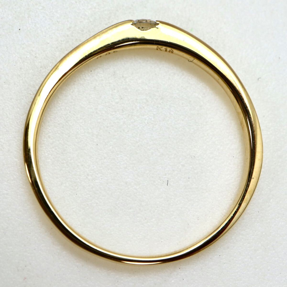 *K18 натуральный бриллиантовое кольцо *M примерно 1.4g примерно 9.5 номер diamond ring кольцо EA2/EA2