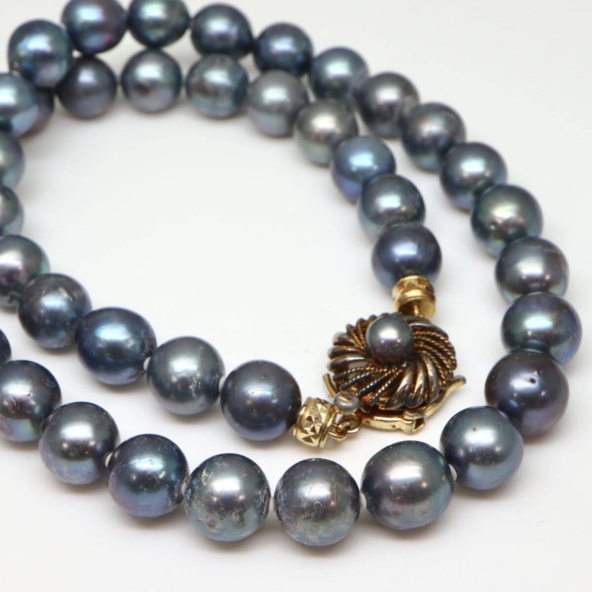 ◆アコヤ本真珠ネックレス/ 21 ◆M 約51.4g 約41.5cm 9.0-9.5mm珠 pearl パール jewelry necklace ジュエリー DB0/DC0の画像1