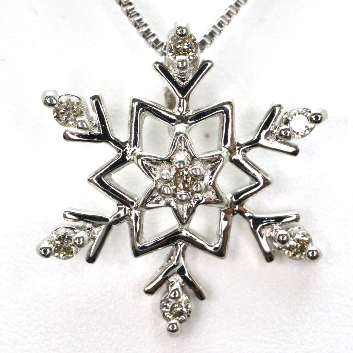◆K18 天然ダイヤモンドネックレス◆M 約1.6g 約40.0cm diamond necklace jewelry ジュエリー EA5/EA5の画像5