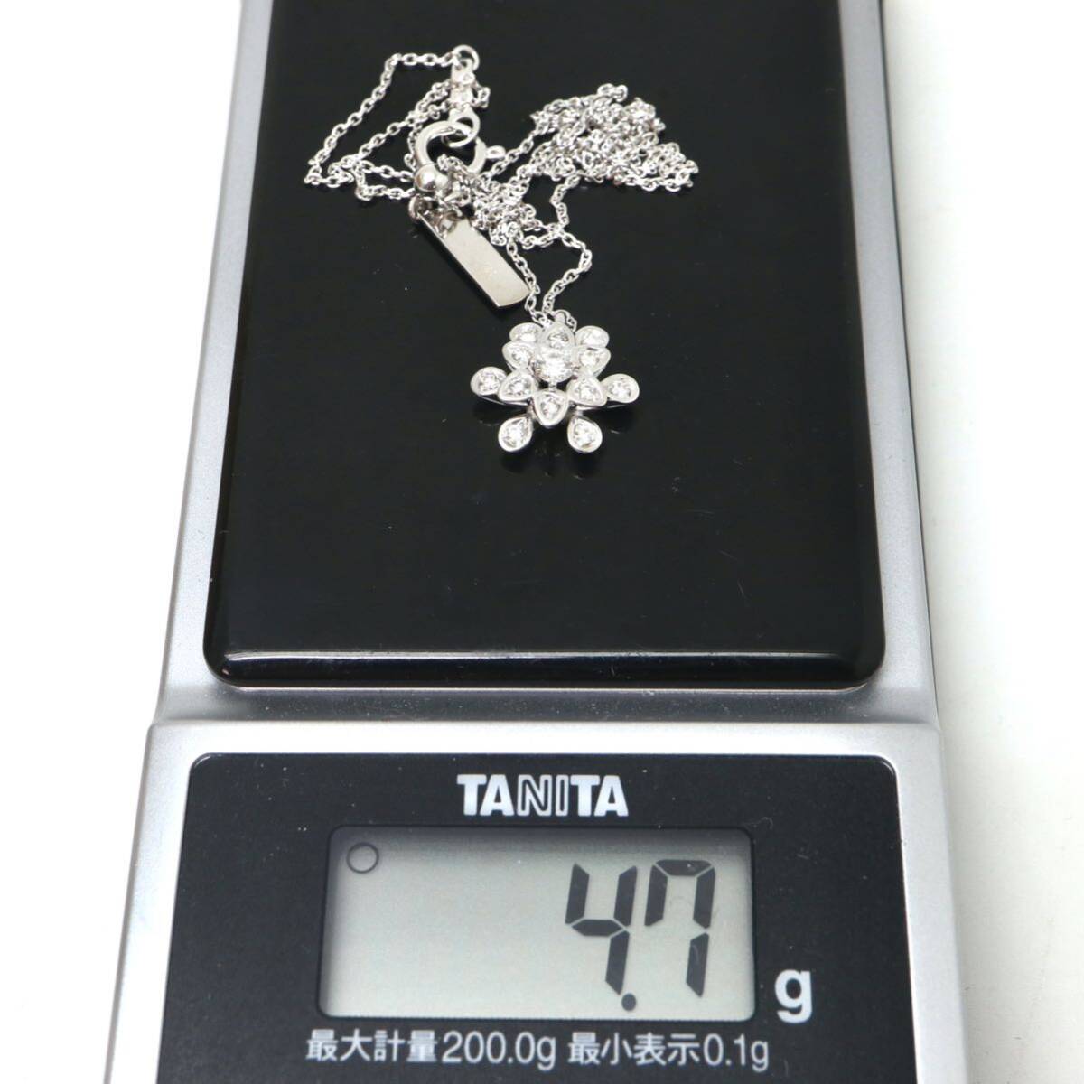 TASAKI(田崎真珠)◆K18 天然ダイヤモンドネックレス◆M 約4.7g 約45.0cm 0.19ct diamond necklace jewelry ジュエリー ED8/EF0の画像10