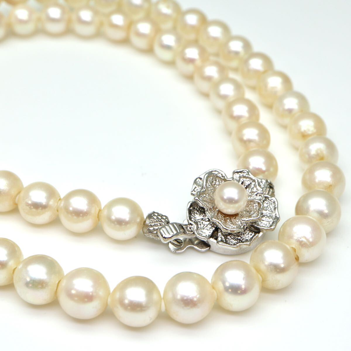 ◆アコヤ本真珠ネックレス◆M 約30.1g 約45.0cm 6.5mm珠 pearl パール jewelry necklace ジュエリー EA5/EA5_画像4