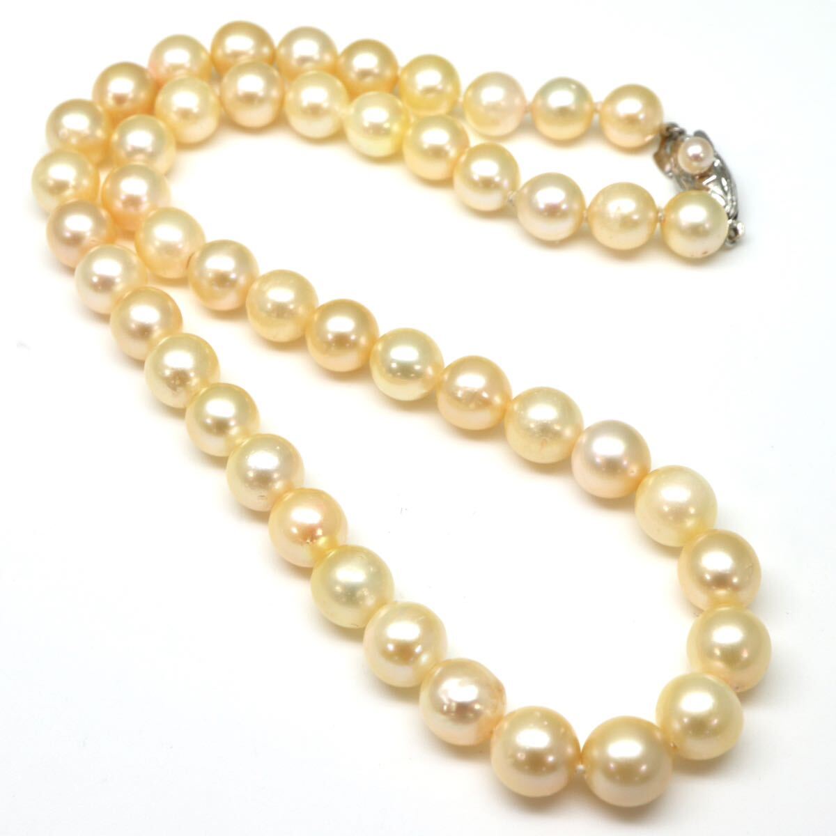 ◆アコヤ本真珠ネックレス◆M 約31.1g 約38.5cm 7.5-8.0mm珠 pearl パール jewelry necklace ジュエリー DF0/DF0_画像8