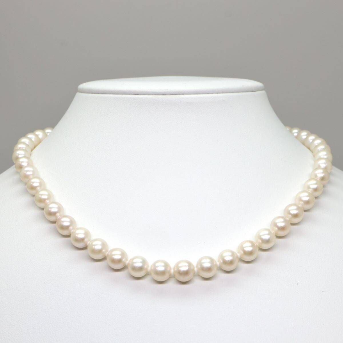 ◆アコヤ本真珠ネックレス◆M 約32.9g 約41.0cm 7.5-8.0mm珠 pearl パール jewelry necklace ジュエリー DE0/DE0_画像2