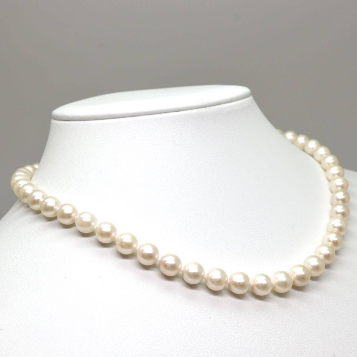 ◆アコヤ本真珠ネックレス◆M 約32.9g 約41.0cm 7.5-8.0mm珠 pearl パール jewelry necklace ジュエリー DE0/DE0_画像3
