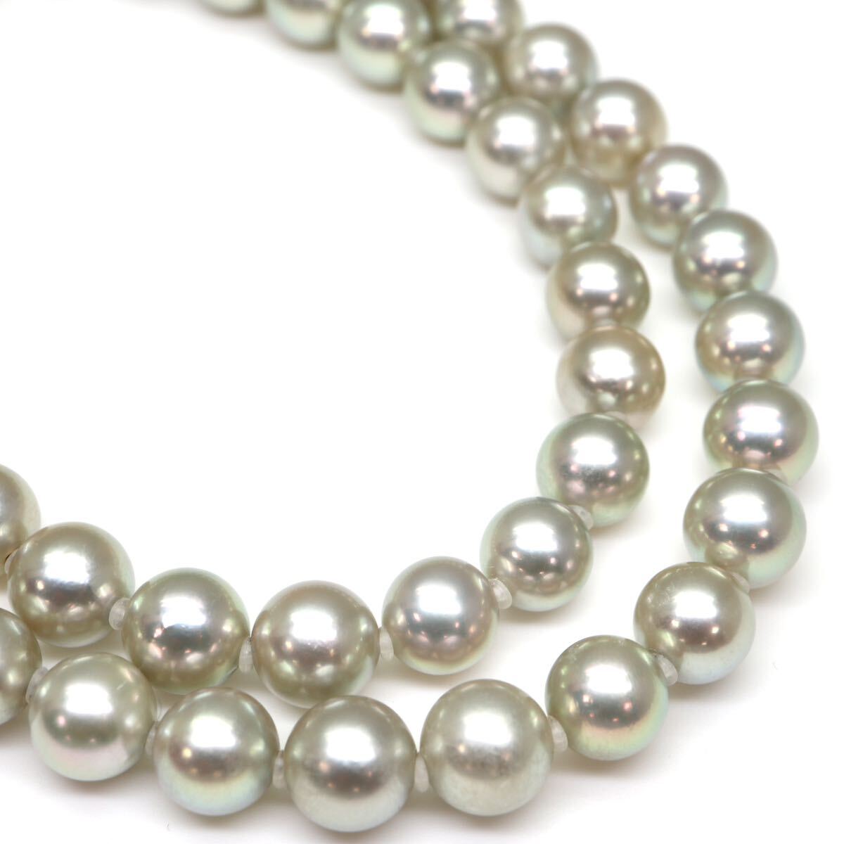 テリ良し!!◆アコヤ本真珠ネックレス◆M 約27.8g 約27.8cm 6.0-7.0mm珠 pearl パール jewelry necklace ジュエリー DB0/DD0_画像4