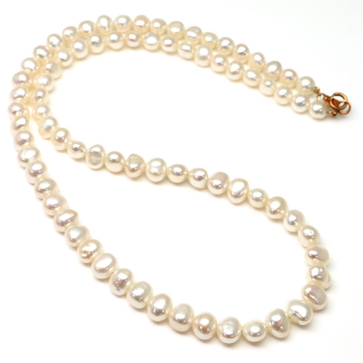 ◆K18 本真珠ネックレス◆M 約16.4g 約42.0cm pearl パール jewelry necklace ジュエリー jewelry DE0/DE0_画像6